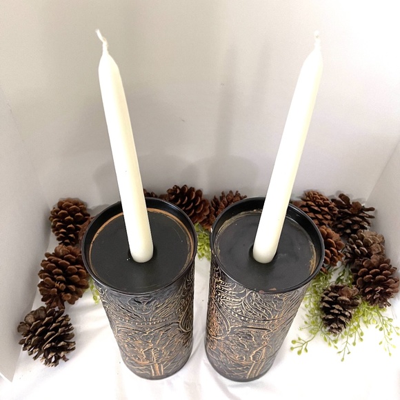 Metal round candle holders. - Picture 4 of 4